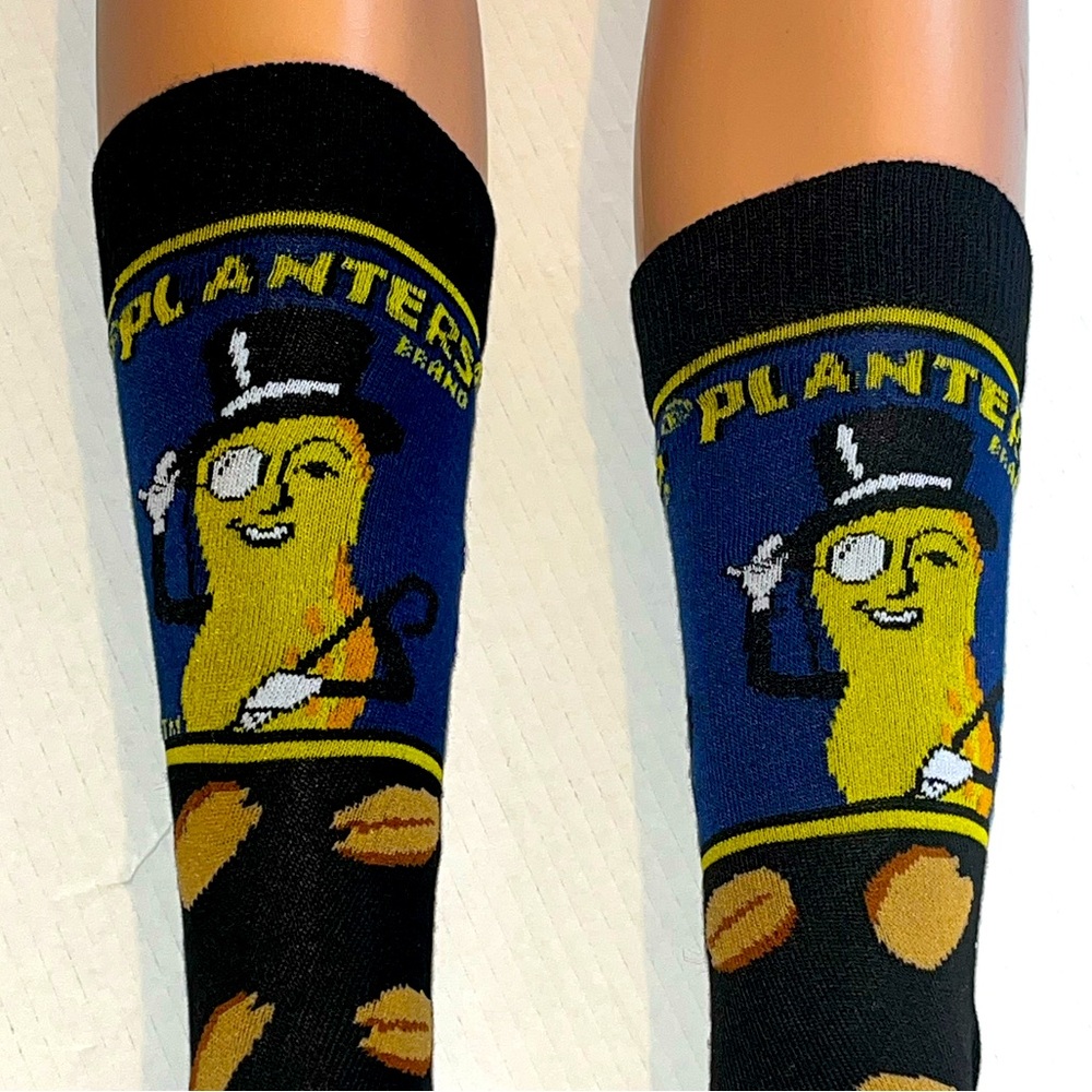 Planters Peanuts Crew Socks NWT